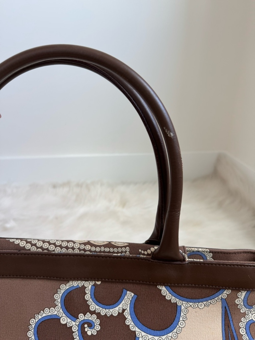 Authentic brown Emilio Pucci tote bag - Picture 5 of 9